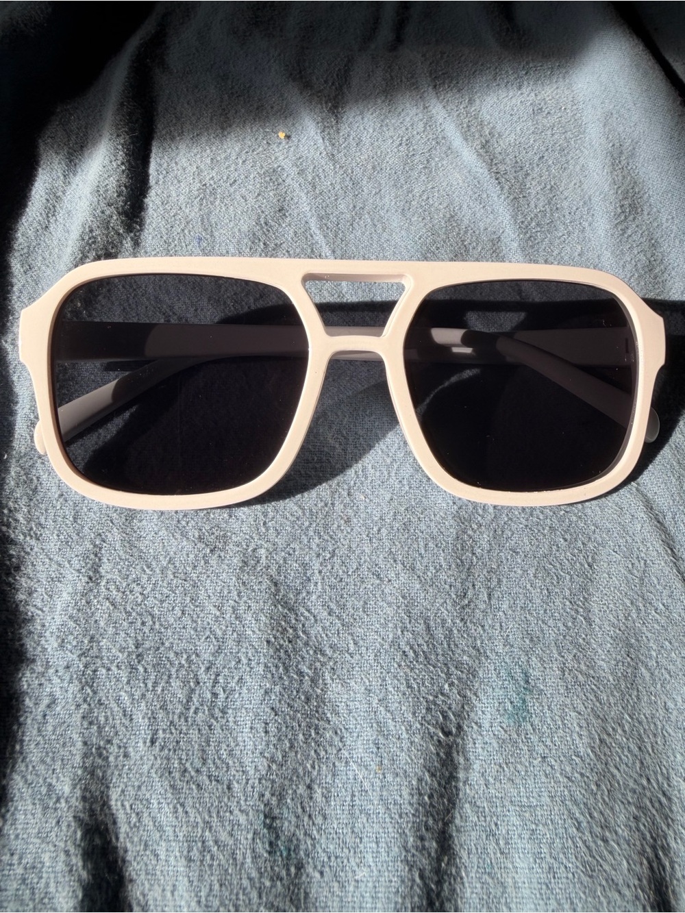 Retro Square Frame Sunglasses in Pale Pink new